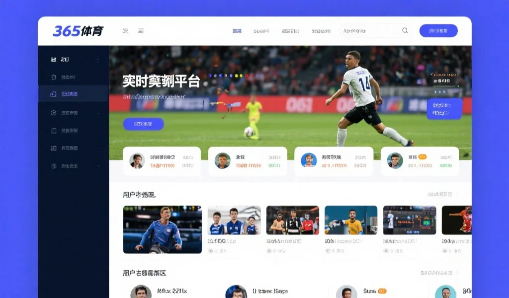 365体育平台界面展示丰富的实时赛事、数据统计和用户互动区，适合体育爱好者浏览